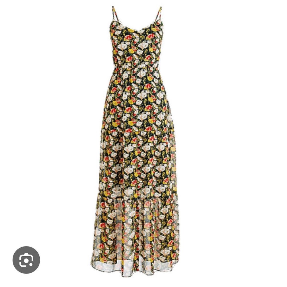 J. Crew Tiered Floral Maxi Dress
